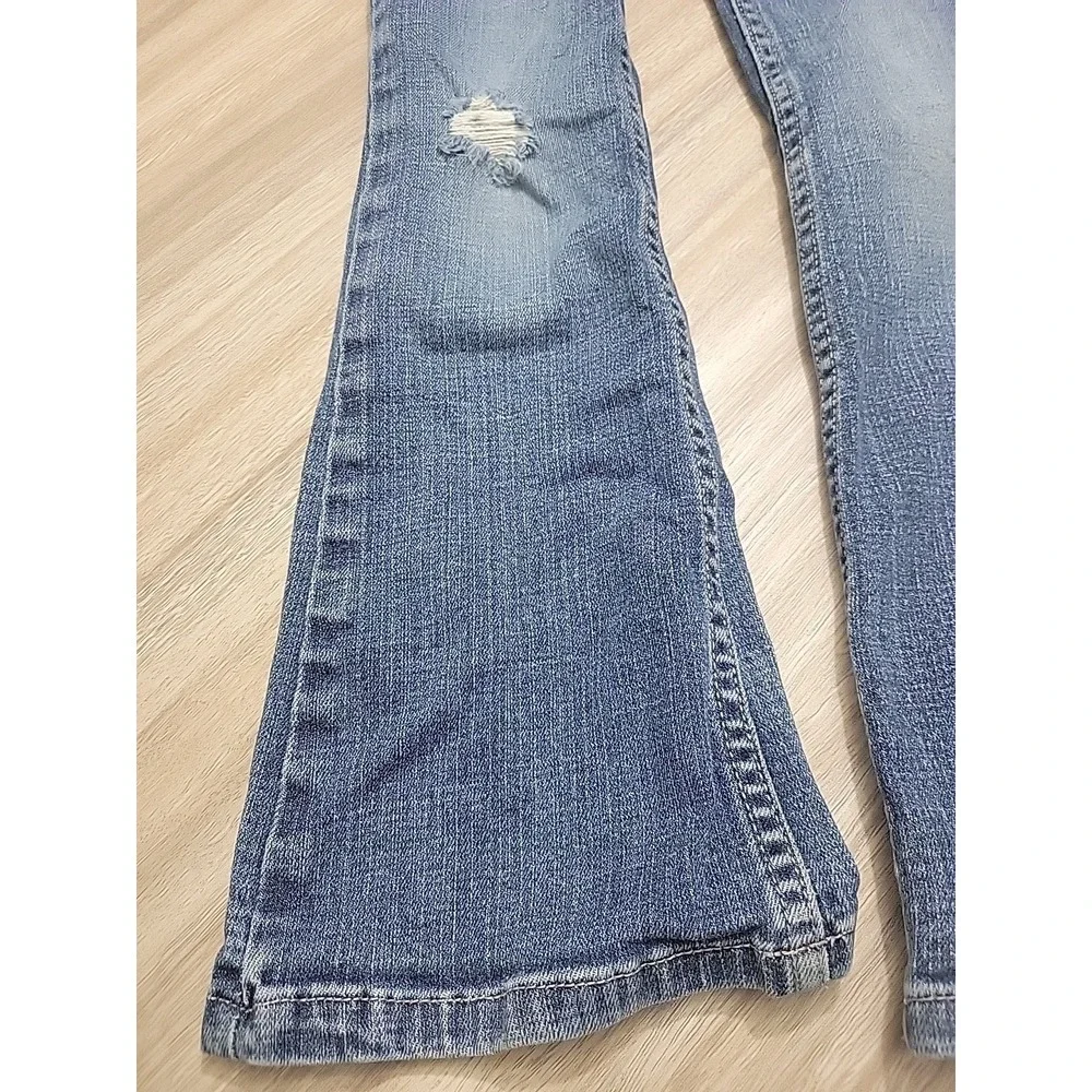 Limited Too Girls Boot Cut Gemstones Streetcore Blue Jeans Sz 8